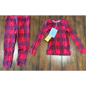 RACHEL PARCELL - Kids Long Sleeve Pajamas, Red Buffalo Plaid, Size 3 MSRP $58